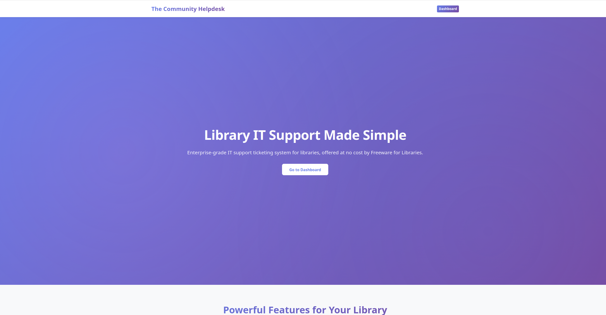 The Community Helpdesk